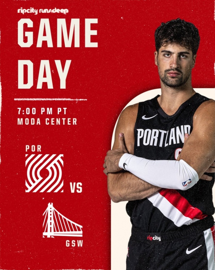 期待杨瀚森第三战！开拓者官推预热今日季前赛：阿夫迪亚单人出镜